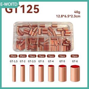 【E-WOITD】 125 250 414 578pcs không cách điện điện Butt thiết bị đầu cuối loại Kit Dây ferrules thiết lập 7 Kích thước đồng uốn kết nối