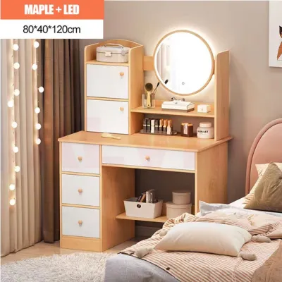 HomePro Dressing Table Minimalist Vanity Table Make Up Desk Dressing Desk Integrated Storage Cabinet Bedroom Desk