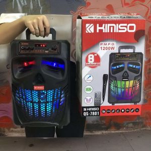 SPEAKER 8 INCH SUBWOOFER LAPANGAN SPEAKER BLUETOOTH BASS KIMISO 8-INCI PORTABEL QS-7801 OUTDOOR BLUETOOTH SPEAKER
