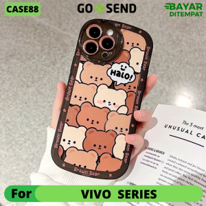 Case Vivo Y15S Y15C Y15A 2021 Y01 Y20 Y20S Y11S Y12S Y20A Y20G Y20i Y33S Y33T Y21 Y21A Y21E Y21S Y21Y Y30 Y30i Y50 Casing Silikon Tpu Motif Kartun BROWN BEAR Premium With pelindung kamera