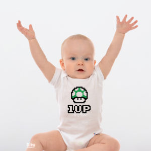 1UP Super Mario Baby Onesie 0-12 months Newborn Cotton Bodysuit Baby Onesies PH