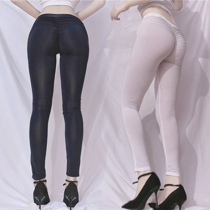 Gift Pants High Elastic Leggings Regular See Through Skinny Ultra