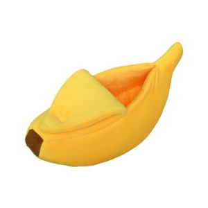 JEHUA Hình quả chuối Mềm nhà ở Hang Cái rổ Trong nhà Đồ dùng mùa đông cho thú cưng Đệm mèo Banana Cat Bed Giường chó Túi ngủ cho thú cưng