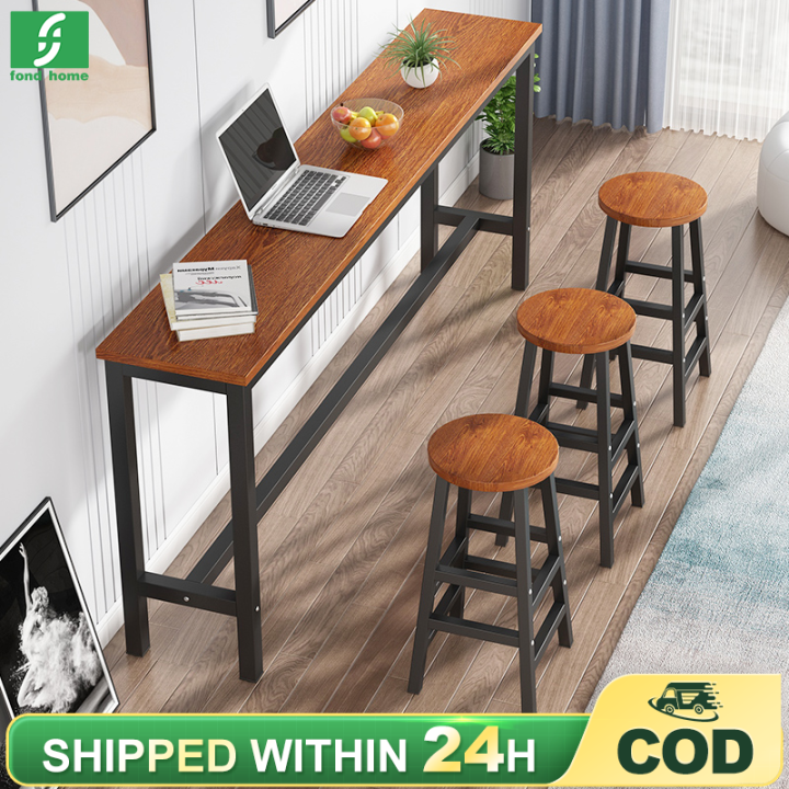 160 180cm Long Bar Table High Bar Stool Dining Table Simple Bar Table 