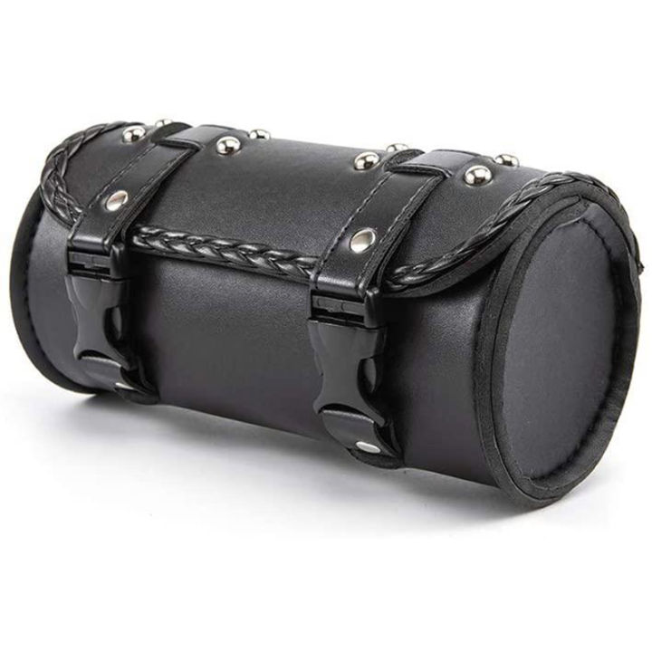 Motorcycle Fork Bag PU Leather Bicycle Handlebar Tool Pouch Sissy Bar Roll  Storage Bag Saddle Bag, Universal Lazada PH