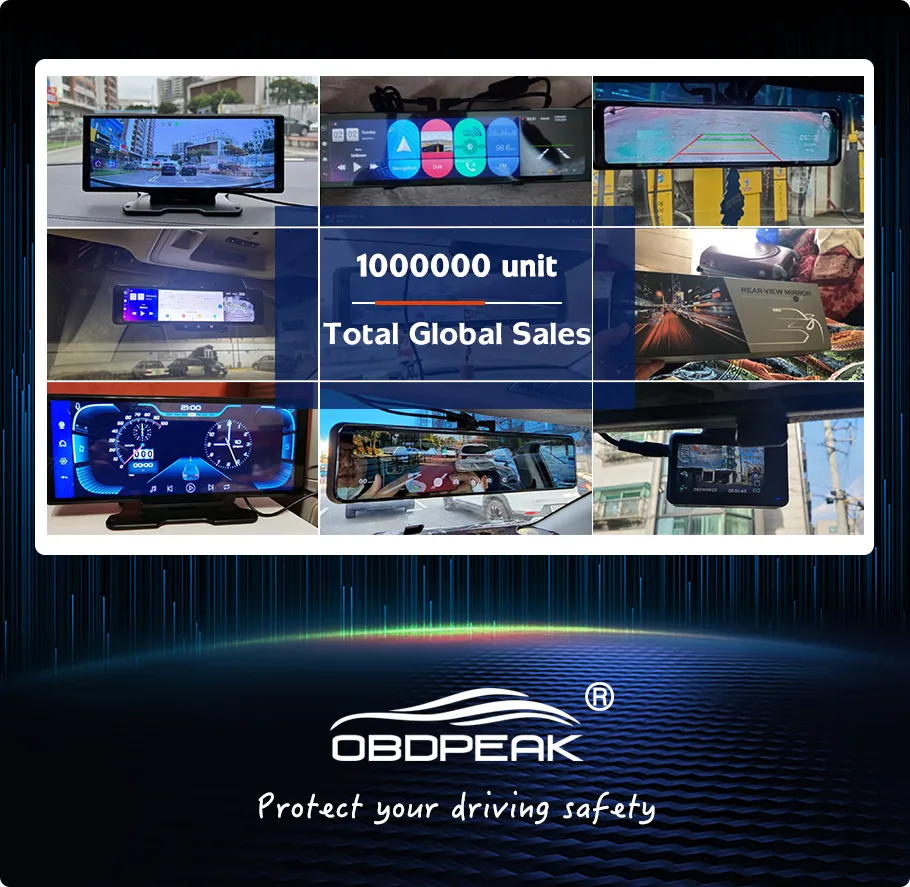 Rwtwzbr29bw OBDPEAK T20 Dash Cam Rearview Camera Carplay