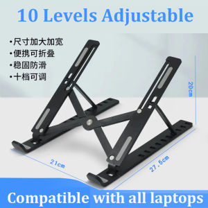 Computer Laptop StandPortable Foldable Adjustable Notebook Holder Portable Multi Purpose Flexible Adjustment Tablet Computer Stand Desktop Elevated Rack Heat DissipationCompatible with 10-15.6 Inch Laptops
