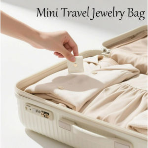 Portable Mini Jewelry Organizer Box Multi-Compartment Space-Saving Design For Travel Daily Home Use Women Fashion Accessories Storage