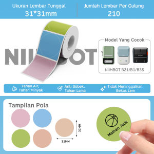 Kertas Label Pola untuk Mesin Label NIIMBOT B1/B21/B3S Cocok untuk Kustomisasi Kertas Label Termal Berkualitas Tinggi dan Ramah Lingkungan