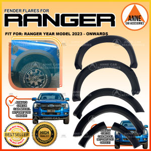 High Quality OEM Car Fender Flare for Ford Ranger 2023 - Onwards Model Slim Type & Bushwacker with Reflector 4PCS/Set Fender Cover Car Accessories Black Fender Flares Splash Reflective bushwaker Bush waker