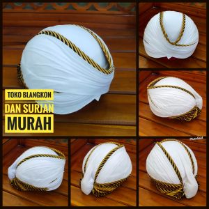 COD Blangkon lipat jogja warna putih samurai coklat jebeh dewasa murah