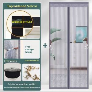 Fiberglass Woven Magnetic Curtain Door Curtain Encryption Thickened 100% Anti Mosquito Door Screen Net