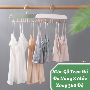 Móc Treo Xoay 360 Chống Rối -Móc Treo Đồ Thông Minh -Móc Treo Tủ Quần Áo 8 Nhánh