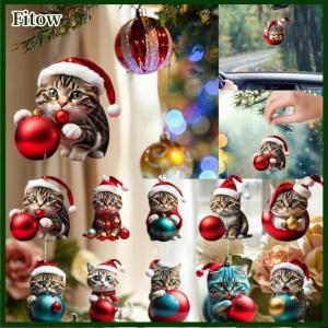 Fitow Cat Advent Calendar – 24 Days Christmas Countdown With Cute Kitten Ornaments Acrylic Cat Tree Pendants Holiday Decoration Gifts For Cat Lovers