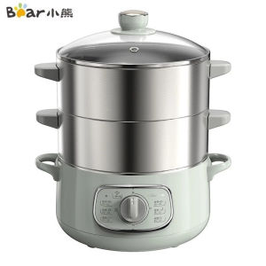 NEW Bear Electric Steamer DZG-D80G5 Multifunctional Intelligent Household Three-layer Steaming Timing Function 10L Large Capacity Hotpot Stainless Steel Breakfast Cooking Pot HOT