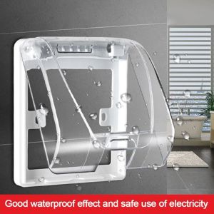 JIYAN2866 Wall-mounted Switch Protective Cover Plastic 86 Type Socket Waterproof Box Power Outlet Supplies Screw Installation Electric Plug Cover Bathroom