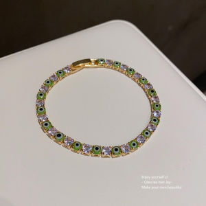 Evil Eye Zircon Geometric Bracelet for Daily Wear Modern Candy Color Fashion Jewelry Unique Clasp Visual Impact Quality Materials