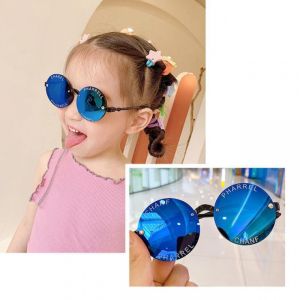 2-8ปี  แว่นตาเด็ก แว่นกันแดด ทรงกลม สไตล์ CHANFL