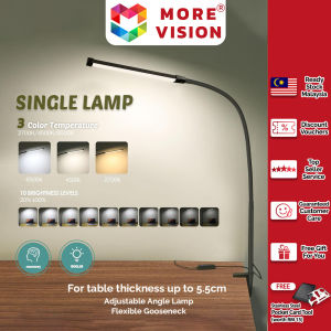10 Brightness Lampu Meja Study Table Light Double Head Lamp LED Dimmable Desk PC Monitor Lighting Reading Belajar Murah