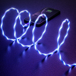 Glowing Cable Fast Charging Mobile Phone Charging Cables LED Light Fast Charging Cable Micro USB Type C Fast Charger Cable iPhone Charging Cable