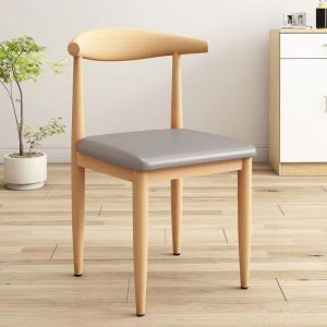 เก้าอี้เหล็กทรงโค้ง สำหรับห้องครัวและห้องนั่งเล่น ดีไซน์โมเดิร์น เก้าอี้ทานข้าวนอร์ดิก ดีไซน์เรียบง่าย แข็งแรงทนทาน