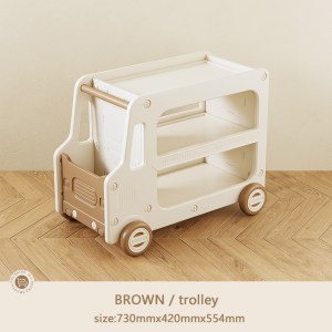 SG STOCK - 4 in 1 Mini Bus Storage 4 wheel Kids Storage Bookshelve Cabinet Block Toys Panel Blocks Table Toys Organizer Space Saver Study Table Storage Box Coffee Table Side Table Bookshelf Side Table Wheel Storage drawer Bed Side Table