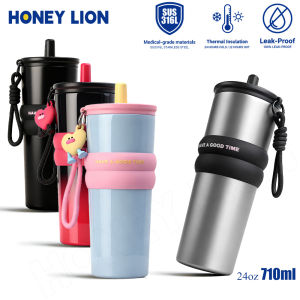 24oz Aesthetic Aurora Tumbler - Grade 316 Stainless Steel - Pop-Up Straw & Dual Sip Lid - 100% Leak-Proof Insulated Cup for Gift- HoneyLion