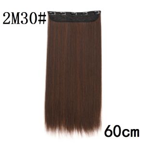 60cm/80cm/100cm Long Straight Hairpiece Invisible Natural Synthetic 5 Clip In One Pieces Hair Extension for Women
