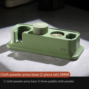 BINCOO Coffee Green Tamper Set Powder Distributor Square Tamper Base Italian Coffee Utensils 51/58MM