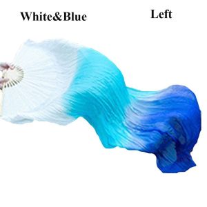CANICECA Kid Women Belly Dancing Fan 150cm Gradient Color Long Imitation Fan Sell Multicolors Practice Dancer Tool Dance Accessories