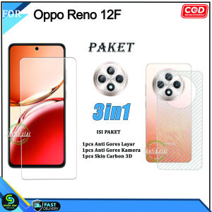 Promo 3in1 Tempered Glass Esd Spy Oppo Reno 12F 4G 11F Anti Gores Kaca Full Cover