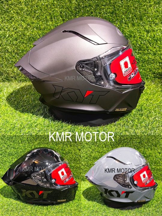 KYT R2R PRO PLAIN BLACK/ GRL GREY/ MATT GUN METAL/ MATT BLACK FULL