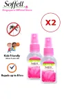SOFFELL FLORAL Scented Mosquito Repellent 30 ML x 2 units (Contains DEET + Registered with NEA+ Up To 8 hours Protection)