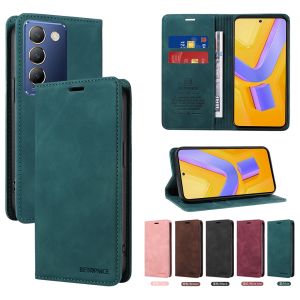 Vỏ Ốp Lật Thời Trang khe cắm thẻ Ví da nam châm cho Vivo Y100 Y200 y200e y200i Y03 y17s Y18 y18e Y28 Y27 Y38 y36 vỏ điện thoại