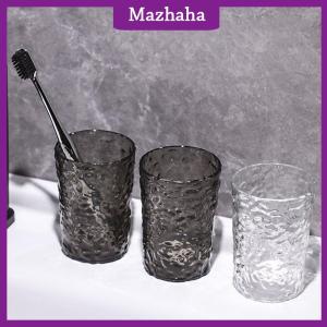 Mazhaha Nhựa Nước súc miệng bàn chải đánh răng cup với xử lý Home phòng tắm Tumblers xách tay Mug trong suốt bàn chải đánh răng chủ