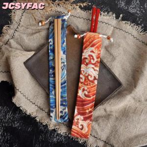JCSYFAC 1pcs tái sử dụng rơm Pouch túi cho kim loại rơm dao kéo đầy màu sắc du lịch cắm trại đũa muỗng nĩa dao lưu trữ túi container