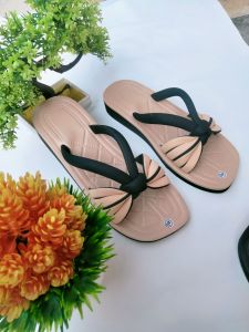 Sandal Wedges Wanita Motif Selop Pita Profil Fashion Terbaru