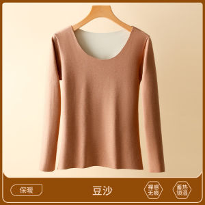 M-2XL For 40-80kg Autumn Winter Thermal Warm Top Double-Sided Brushed Heating Long Sleeve Thermal Set Thickened Seamless Thermal Underwear