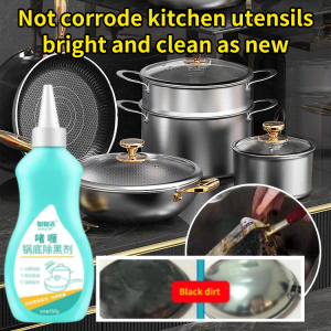 Multi-Purpose Kitchenware Cleaner Kitchenware Cleaner Burnt Stains Remover Effectively Removes Oil Stains Stubborn Stains from Soil Bottom