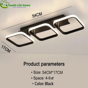 Modern Simple LED Ceiling Light Luxury Personality Corridor Light Ring Light Chandelier Ceiling Light Pendant Lamp Acrylic Square Flush Mount Drop Light Ceiling for Living Study Room Light Bedroom Dining Room Corridor At Night