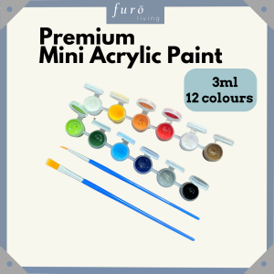 🇸🇬 Thicker Acrylic Paint 12 Colours 3ml Creamy Mini Art Set Party Gift Kids Colouring Painting
