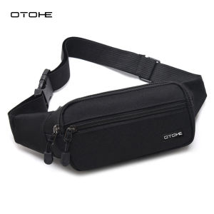 OTOHE กระเป๋าคาดเอวแนวสปอร์ตสำหรับผู้ชายกระเป๋าผู้ชายแฟชั่นสะพายไหล่กระเป๋ากีฬาสะพายไหล่กระเป๋าคาดหน้าอกกันน้ำกระเป๋าคาดเอวกระเป๋าวิ่งแบบพกพา Tas Gym สำหรับวิ่งเดินป่าปั่นจักรยาน