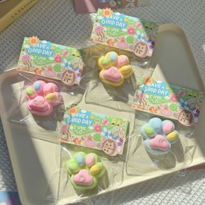 BEIBEI TPR Cat Paw Squeeze Toy Soft Silicone Cartoon Fidget Toy Interesting Cute Cat Paw Pinch Toy Funny Toys