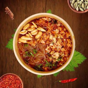 ซวนล่าเฝิ่น วุ้นเส้นฝาแดง หม่าล่ากึ่งสำเร็จรูป (酸辣粉) มาม่าวุ้นเส้นถ้วยใหญ่ ทำง่ายๆใน5นาที ขนาดพกพา135 กรัม