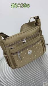 กระเป๋าสะพายข้างของผู้หญิงกระเป๋าหิ้วกระเป๋าคุณแม่ใหม่กระเป๋าผ้าไนลอนน้ำหนักเบากระเป๋าสะพายไหล่แฟชั่นสไตล์เกาหลีเรียบง่ายหลายชั้นหรูหราและมีสไตล์ปักกระเป๋าสะพายกระเป๋าใบใหญ่80890#