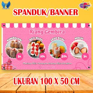 Spanduk Banner ANEKA MAKANAN KEKINIAN Costom Desain