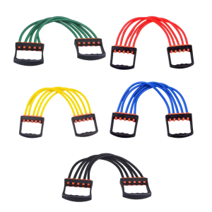 Five Tube Chest Expander Exercise Resistance Trainer Chest Muscle Exerciser Workout Trainer for Gym and Home