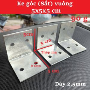 Ke Góc Thép Mạ Kẽm Chữ L 5x5x5 cm - Phụ Kiện Lắp Đặt Bàn Ghế Kệ Tủ DIY