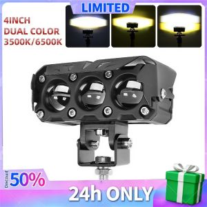 Liwanag na Pang-Kaligtasan – Waterproof LED Auxiliary Light 12V/24V 80W Puti at Dilaw