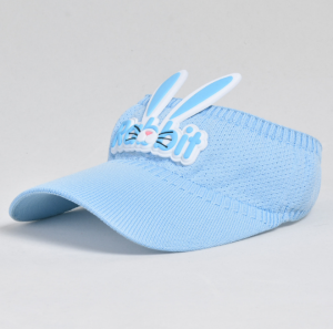 TOPI PANTAI ANAK PEREMPUAN KOREA VISOR SENAM CAP FASHION KIDS WOMAN MOTIF RABBIT USIA 2-12 TAHUN
